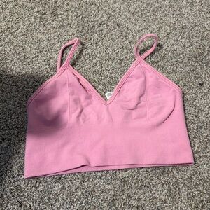 Alo pink bra top size Small